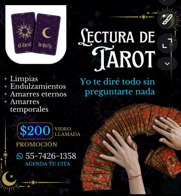 Promoción de lectura de tarot